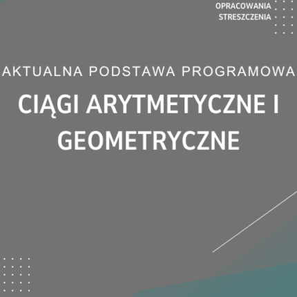 Ciągi arytmetyczne i geometryczne Sprawdzian Kartkówka