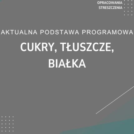 Cukry, tłuszcze, białka Sprawdzian Kartkówka
