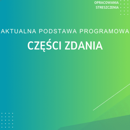 Części zdania Sprawdzian Kartkówka Notatki