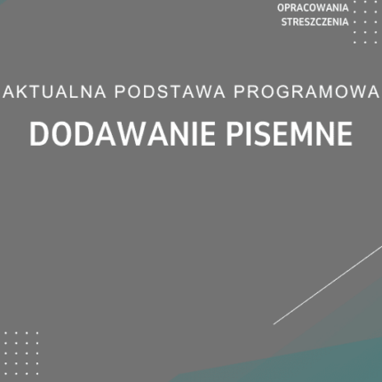 Dodawanie pisemne Sprawdzian Kartkówka