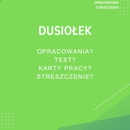 Dusiołek Sprawdziany, Opracowanie, Notatki