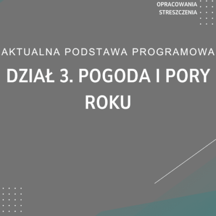 Dział 3. Pogoda i pory roku Sprawdzian Kartkówka