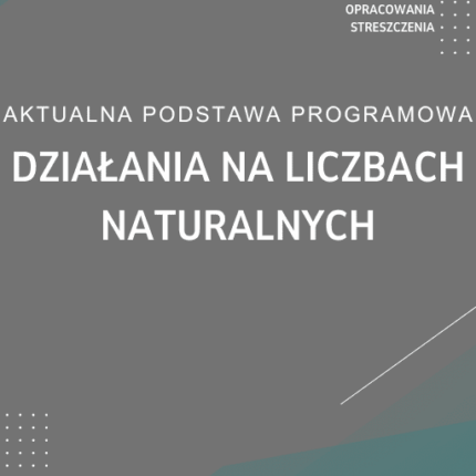 Działania na liczbach naturalnych Sprawdzian Kartkówka