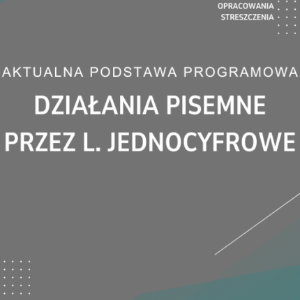 Działania pisemne przez l.jednocyfr Sprawdzian Kartkówka