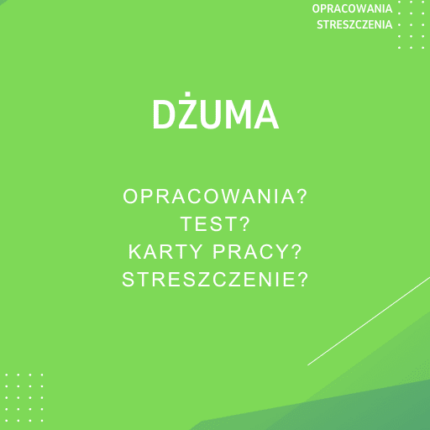 Dżuma Sprawdziany, Opracowanie, Notatki