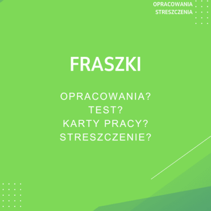 Fraszki Sprawdziany, Opracowanie, Notatki