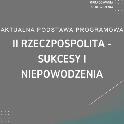 II Rzeczpospolita - sukcesy i niepowodzenia Sprawdzian Kartkówka