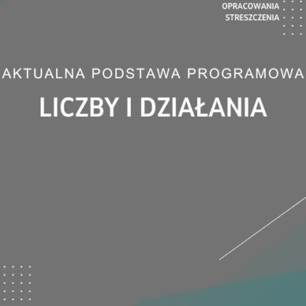 Liczby i działania Sprawdzian Kartkówka