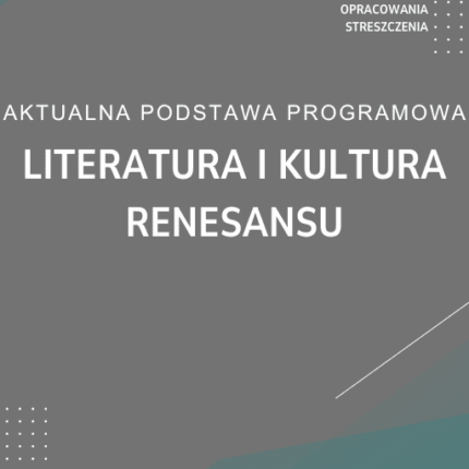 Literatura i kultura renesansu Sprawdzian Kartkówka