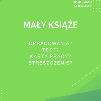 Mały Książe Sprawdziany, Opracowanie, Notatki