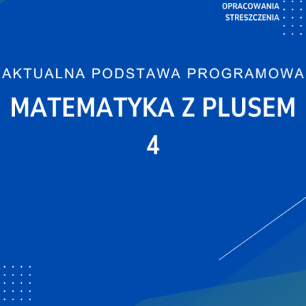 Matematyka z plusem 4 Sprawdziany