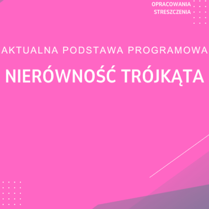 Nierówność trójkąta Sprawdzian Kartkówka