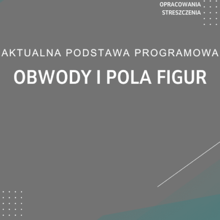 Obwody i pola figur Sprawdzian Kartkówka