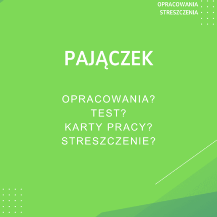Pajączek Sprawdziany, Opracowanie, Notatki