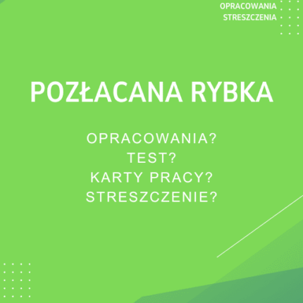 Pozłacana rybka Sprawdziany, Opracowanie, Notatki
