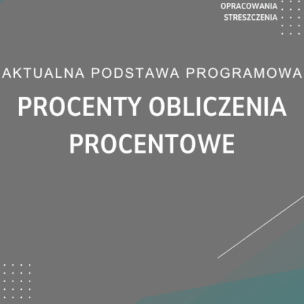 Procenty OBLICZENIA PROCENTOWE Sprawdzian Kartkówka