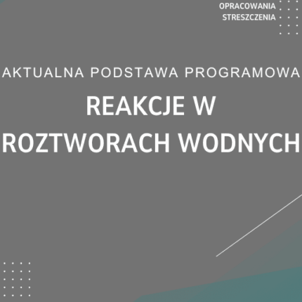 Reakcje w roztworach wodnych Sprawdzian Kartkówka