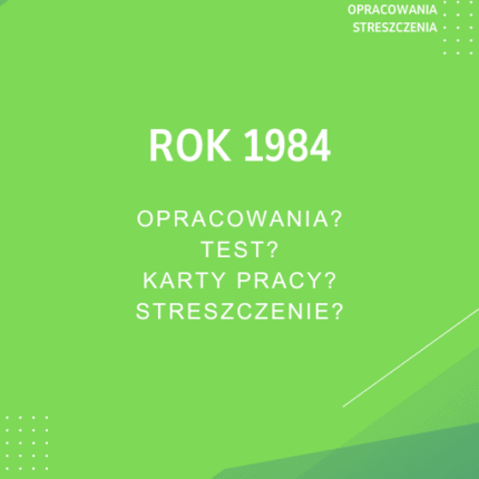 Rok 1984 Sprawdziany, Opracowanie, Notatki