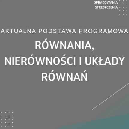 Równania, nierówności i układy równań Sprawdzian Kartkówka