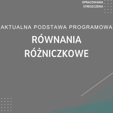 Równania różniczkowe Sprawdzian Kartkówka