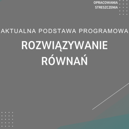 Rozwiązywanie równań Sprawdzian Kartkówka
