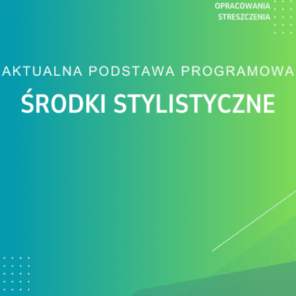 Środki stylistyczne Sprawdzian Kartkówka Notatki