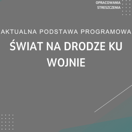 Świat na drodze ku wojnie Sprawdzian Kartkówka