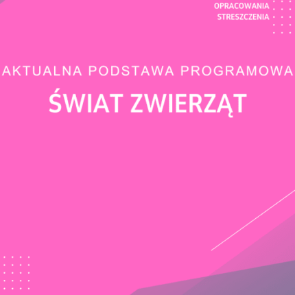 Świat zwierząt Sprawdzian Kartkówka