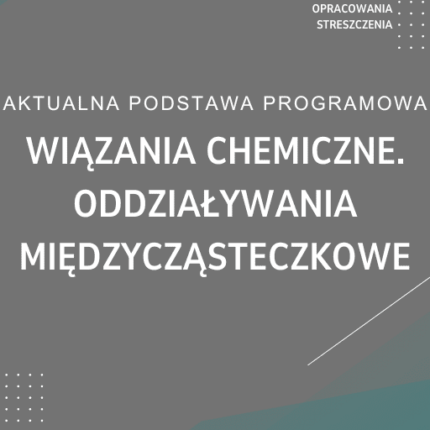 Wiązania chemiczne. Oddziaływania międzycząsteczkowe Sprawdzian Kartkówka