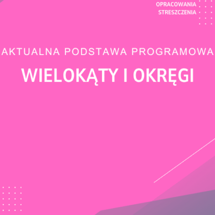 Wielokąty i okręgi Sprawdzian Kartkówka