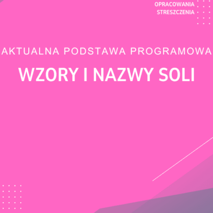 Wzory i nazwy soli Sprawdzian Kartkówka