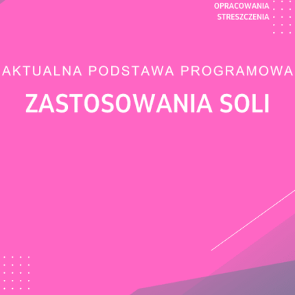 Zastosowania soli Sprawdzian Kartkówka