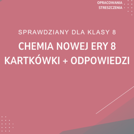 Chemia Nowej Ery 8 Kartkówki odpowiedzi