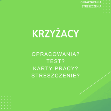 Krzyżacy Sprawdziany, Opracowanie, Notatki