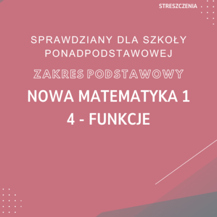 4. Funkcje SPRAWDZIAN ODPOWIEDZI NOWA MATeMAtyka 1 Zakres podstawowy
