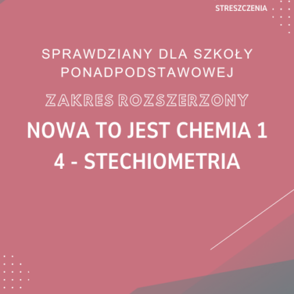 4. Stechiometria SPRAWDZIAN ODPOWIEDZI NOWA To jest chemia 1 Zakres rozszerzony