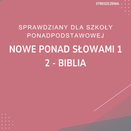 2. Biblia SPRAWDZIAN ODPOWIEDZI NOWE Ponad słowami 1