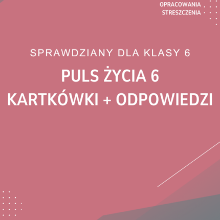 Puls życia 6 Kartkówki odpowiedzi