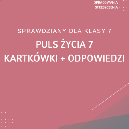 Puls życia 7 Kartkówki odpowiedzi