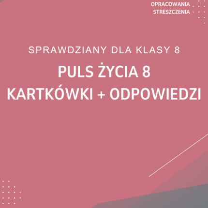 Puls życia 8 Kartkówki odpowiedzi