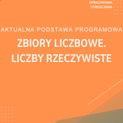 Zbiory liczbowe. Liczby rzeczywiste Sprawdzian Kartkówka