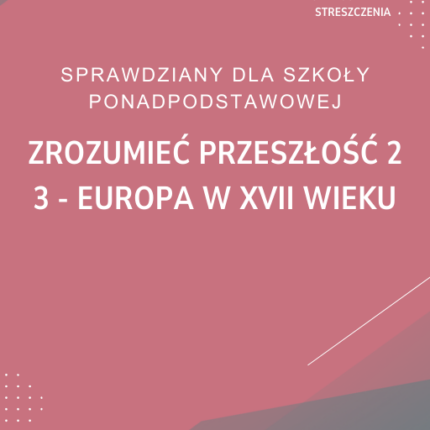 3. Europa w XVII wieku SPRAWDZIAN ODPOWIEDZI Zrozumieć przeszłość 2